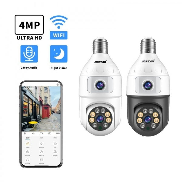 Câmara de Vigilância JORTAN JT-9666 Wi-Fi com Rosca E27