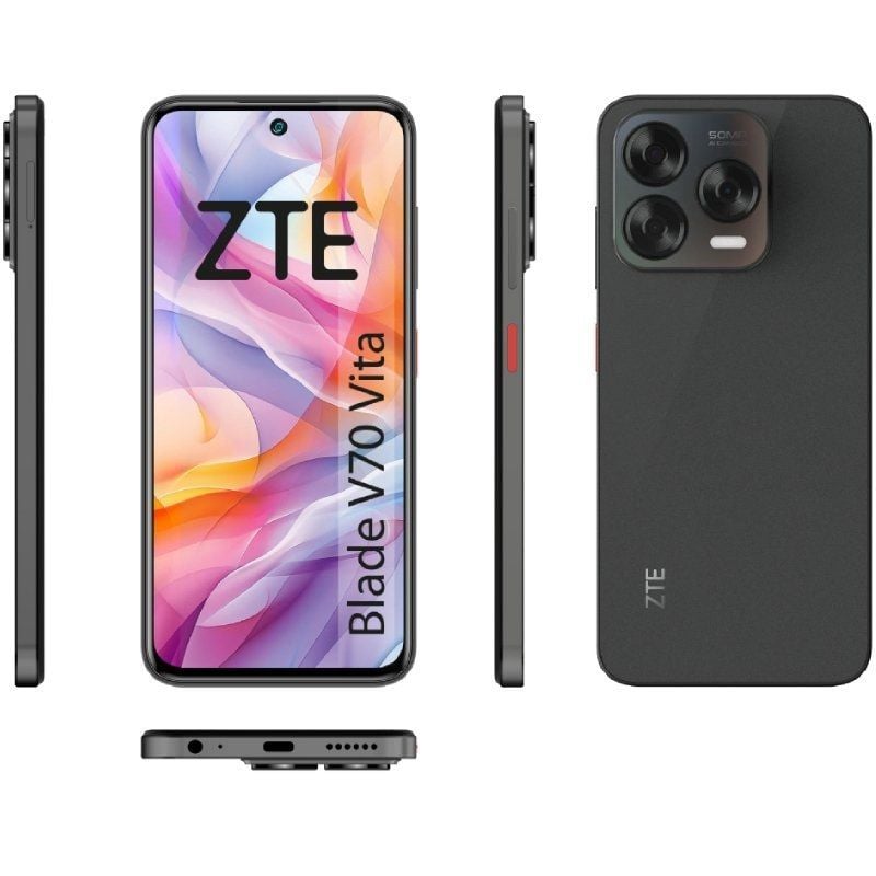 Smartphone ZTE Blade V70 Vita 8GB/ 256GB/ 6.7"/ Gris Oscuro