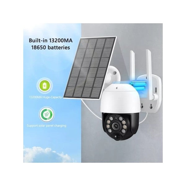 Câmara de Vigilância 360º com Painel Solar Wifi