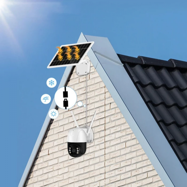 Câmara de Vigilância 360º com Painel Solar Wifi